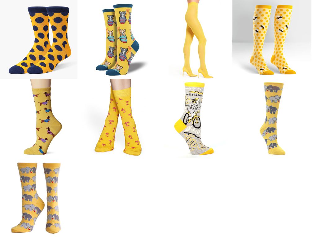 yellow socks womens